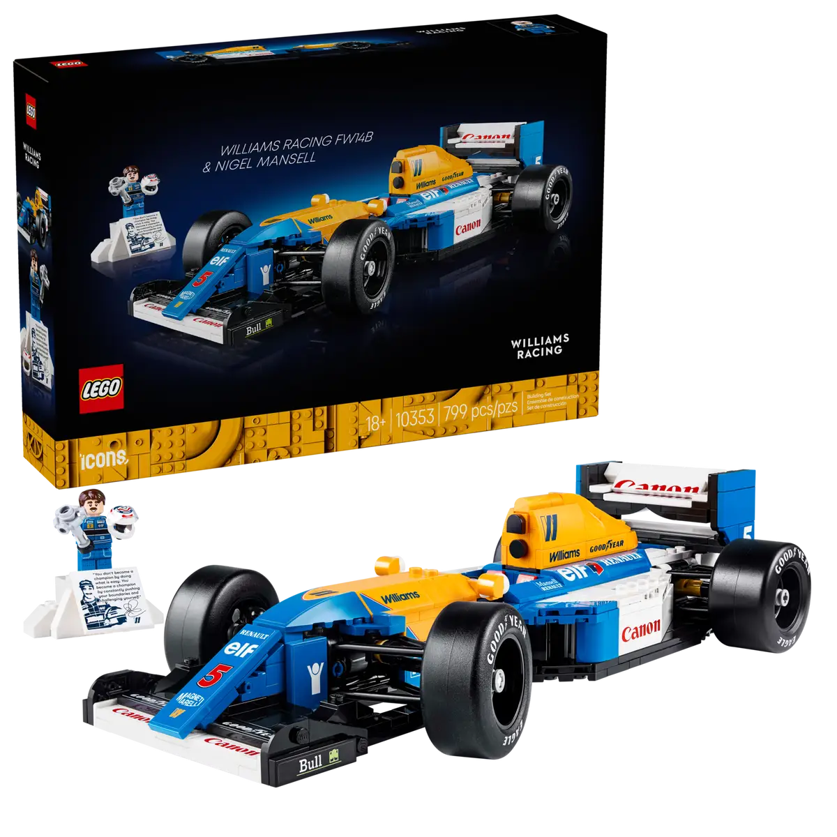 LEGO Icons Williams Racing FW14B & Nigel Mansell (10353)