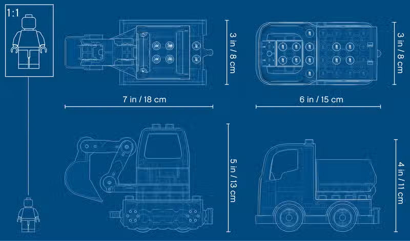 LEGO DUPLO Le camion et la pelle sur chenilles (10931)