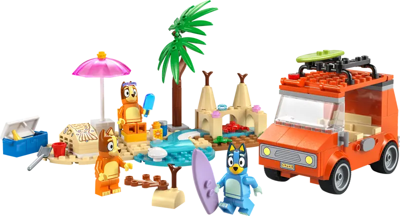 LEGO Bluey Family Beach Car Trip