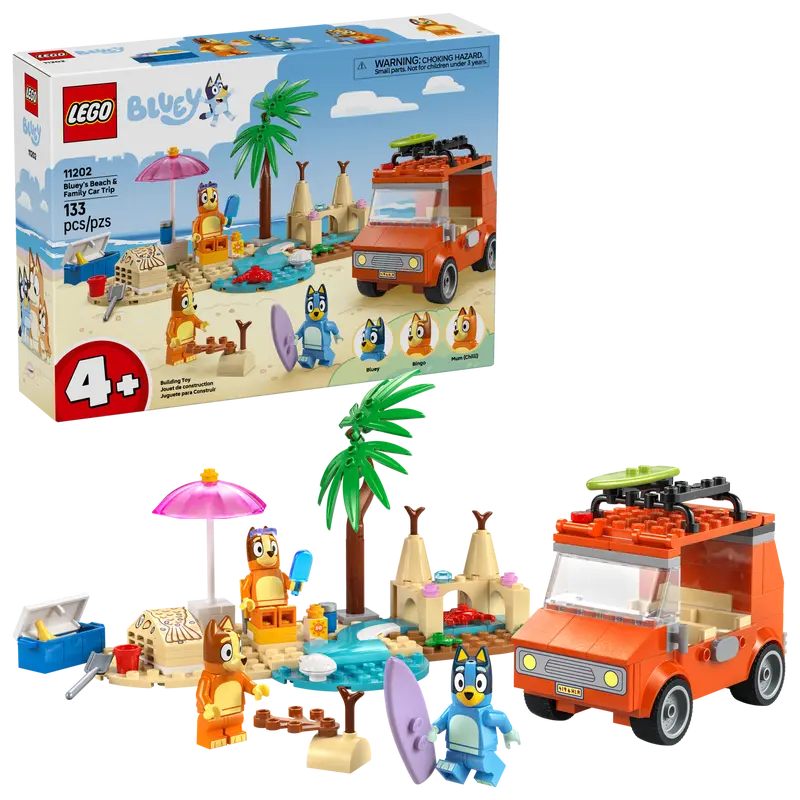 LEGO Bluey Family Beach Car Trip