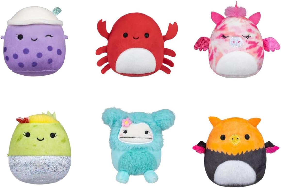 Squishmallows Micromallows Plush 6-Pack (Myrna, Henley, Anjara, Carlos, Joelle, Poplina)