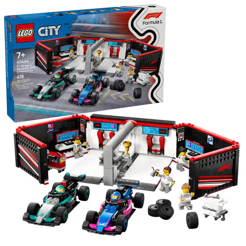 LEGO City F1 Garage und Mercedes-AMG & Alpine Cars (60444)