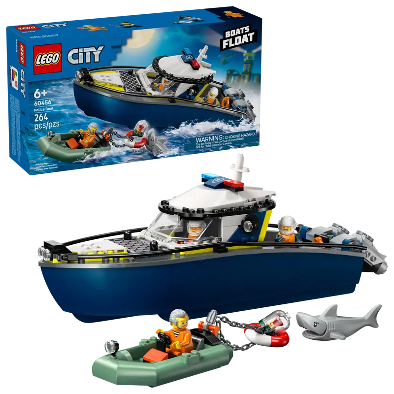 LEGO City Polizei-Schnellboot-Verfolgungsjagd (60456)