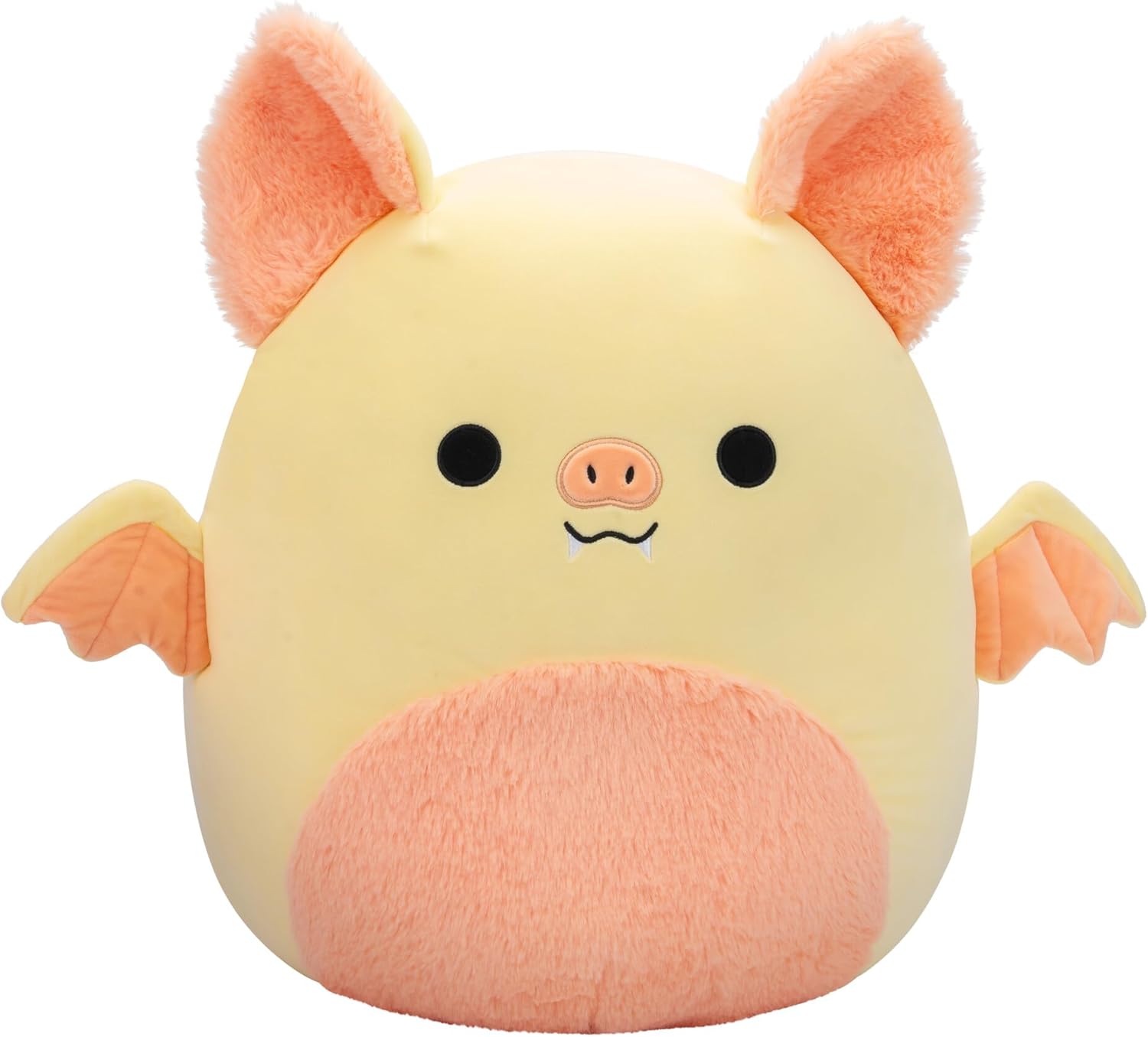 Squishmallows Fuzz-A-Mallows Meghan Creme-Fruchtfledermaus mit flauschigem Pfirsichbauch
