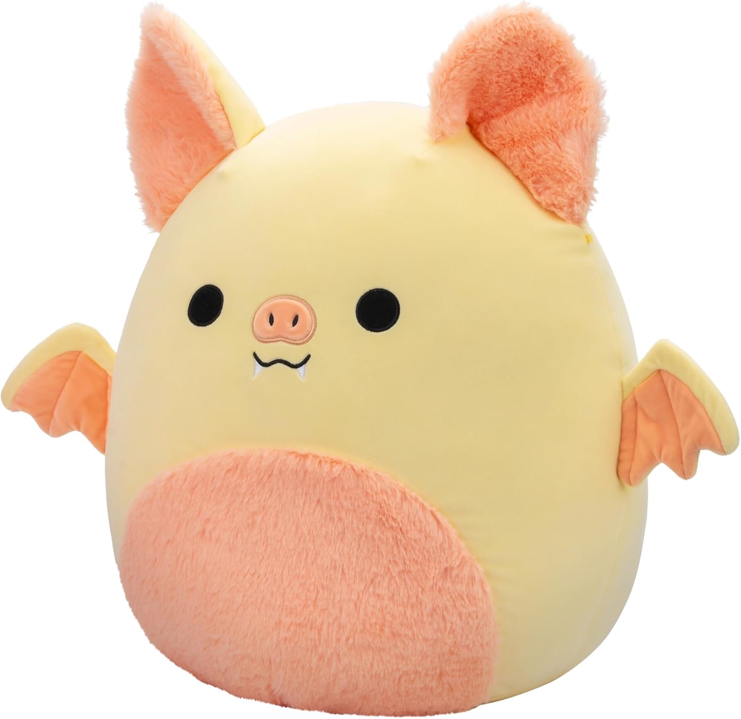 Squishmallows Fuzz-A-Mallows Meghan Creme-Fruchtfledermaus mit flauschigem Pfirsichbauch