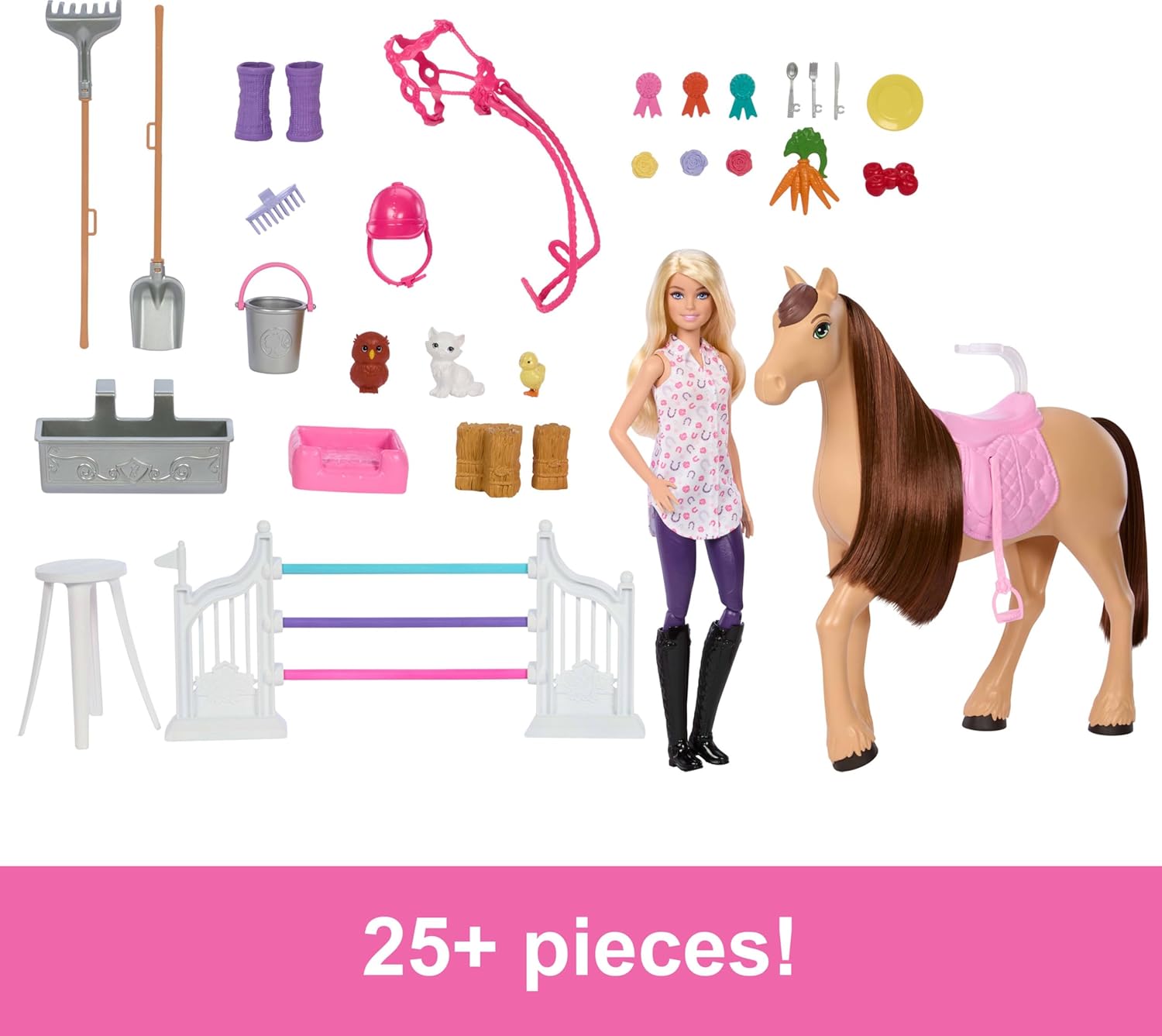 Barbie Stable Playset avec poupée et cheval | Inspiré par Barbie Mysteries : La grande poursuite à cheval | 3 ans et plus