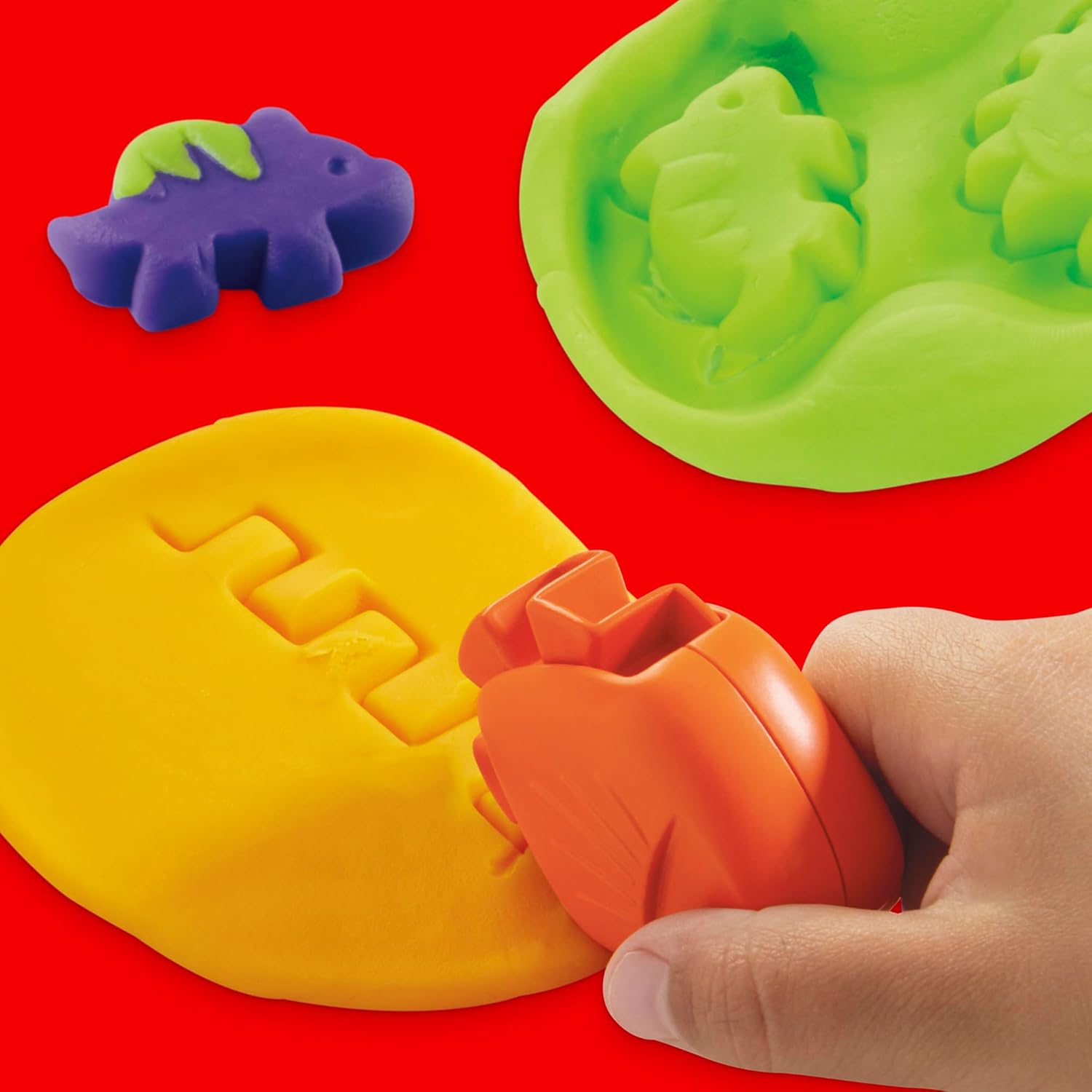 Play-Doh Formes et couleurs Dino Starter Set | Ensemble de jeu sensoriel dinosaure pour enfants à partir de 2 ans | 11 accessoires et 6 couleurs
