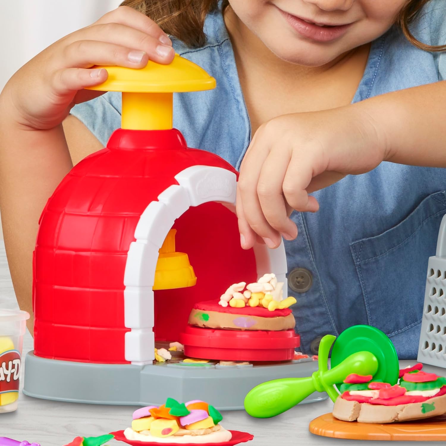Play-Doh Kitchen Creations Pizzaofen-Spielset | Stellen Sie sich vor, Sie spielen Pizzabäcker | Kunst- und Bastelspielzeug für Kinder ab 3 Jahren