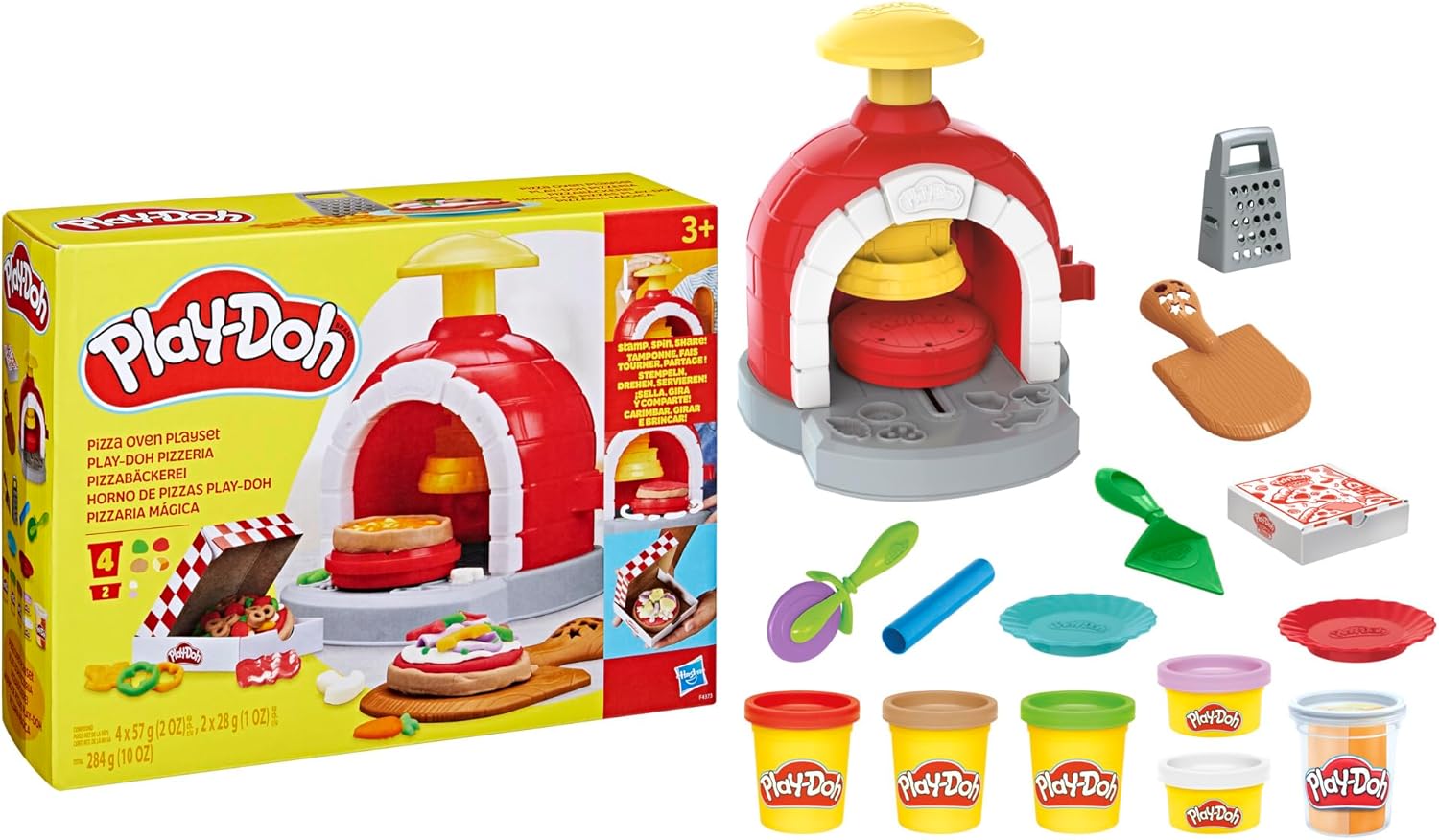 Play-Doh Kitchen Creations Pizzaofen-Spielset | Stellen Sie sich vor, Sie spielen Pizzabäcker | Kunst- und Bastelspielzeug für Kinder ab 3 Jahren