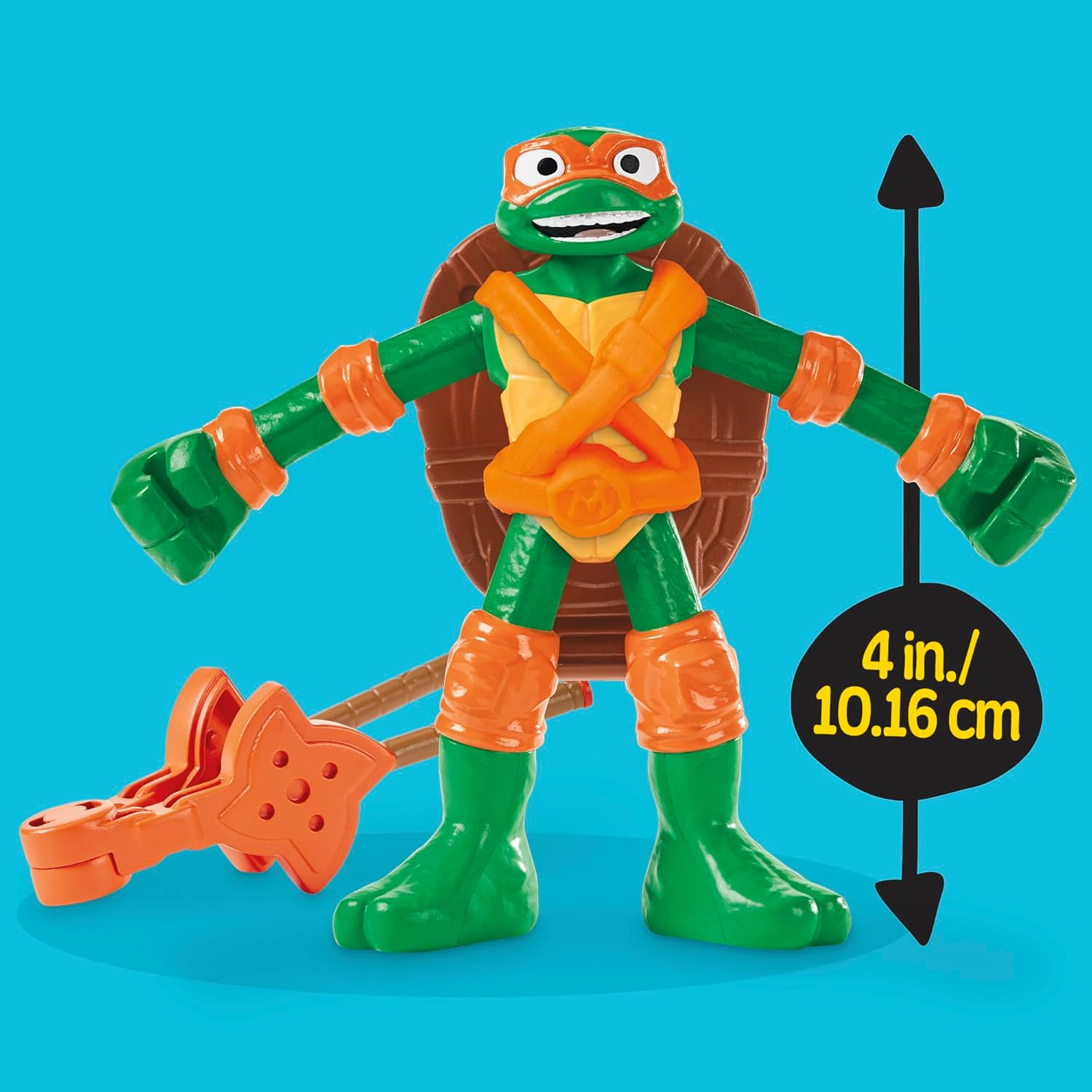 Play-Doh Teenage Mutant Ninja Turtles Slice & Blast Pizza Playset | Bendy Michelangelo Figure & Pizza Blaster | Toy for Kids 4+