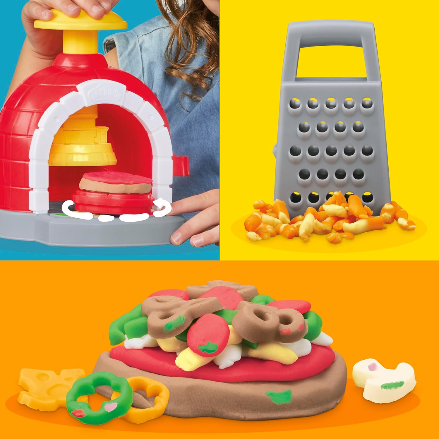 Play-Doh Kitchen Creations Pizzaofen-Spielset | Stellen Sie sich vor, Sie spielen Pizzabäcker | Kunst- und Bastelspielzeug für Kinder ab 3 Jahren