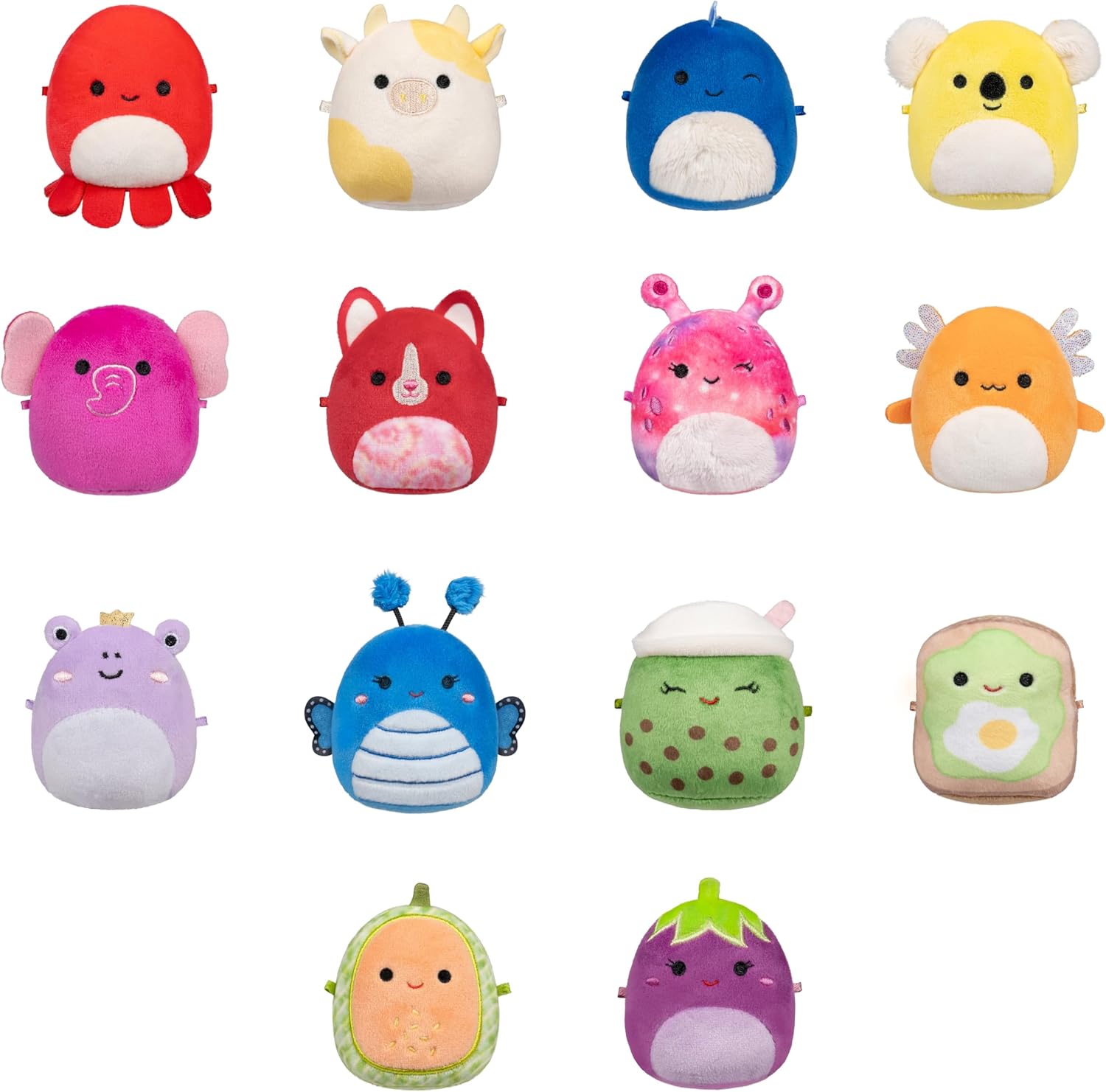 Squishmallows Micromallows Plush Rainbow 14-Pack