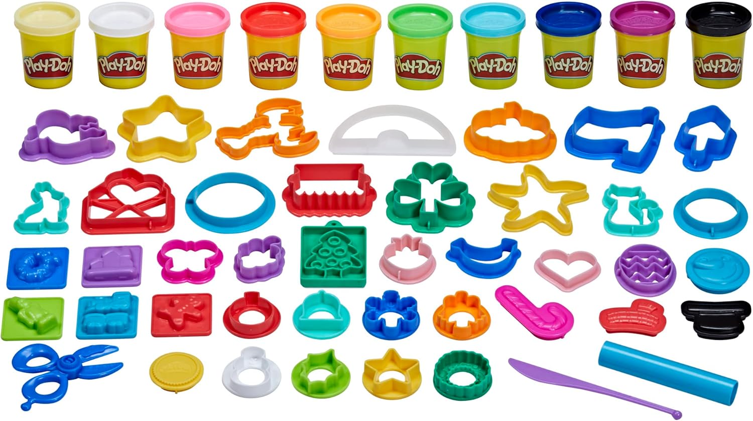 Play-Doh Holiday Set of Tools | 43 Accessories & 10 Colors | Year-Round Arts & Crafts Kit for Kids Ages 3+
