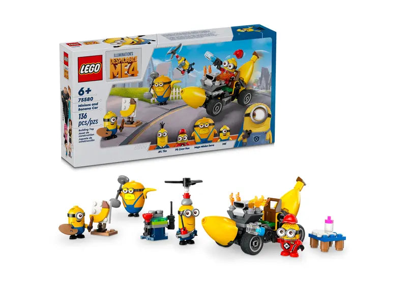 LEGO Despicable Me 4 Minions et voiture banane (75580)