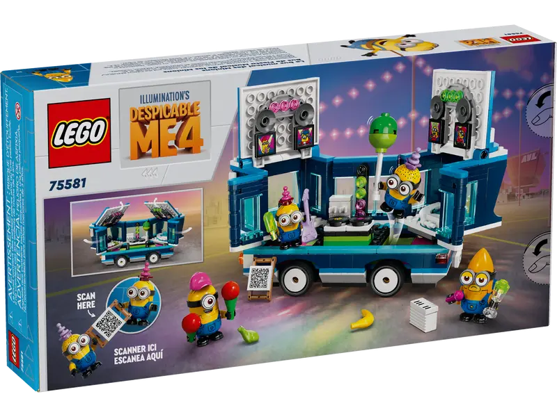 LEGO Despicable Me 4 Minions and Their Music Party Bus (75581)