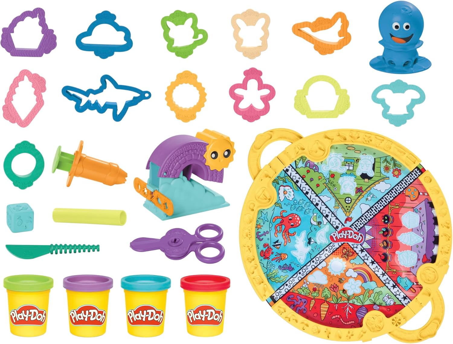 Play-Doh Fold & Go Spielmatten-Starterset | Tragbares Kunst- und Bastelset für Kinder ab 3 Jahren
