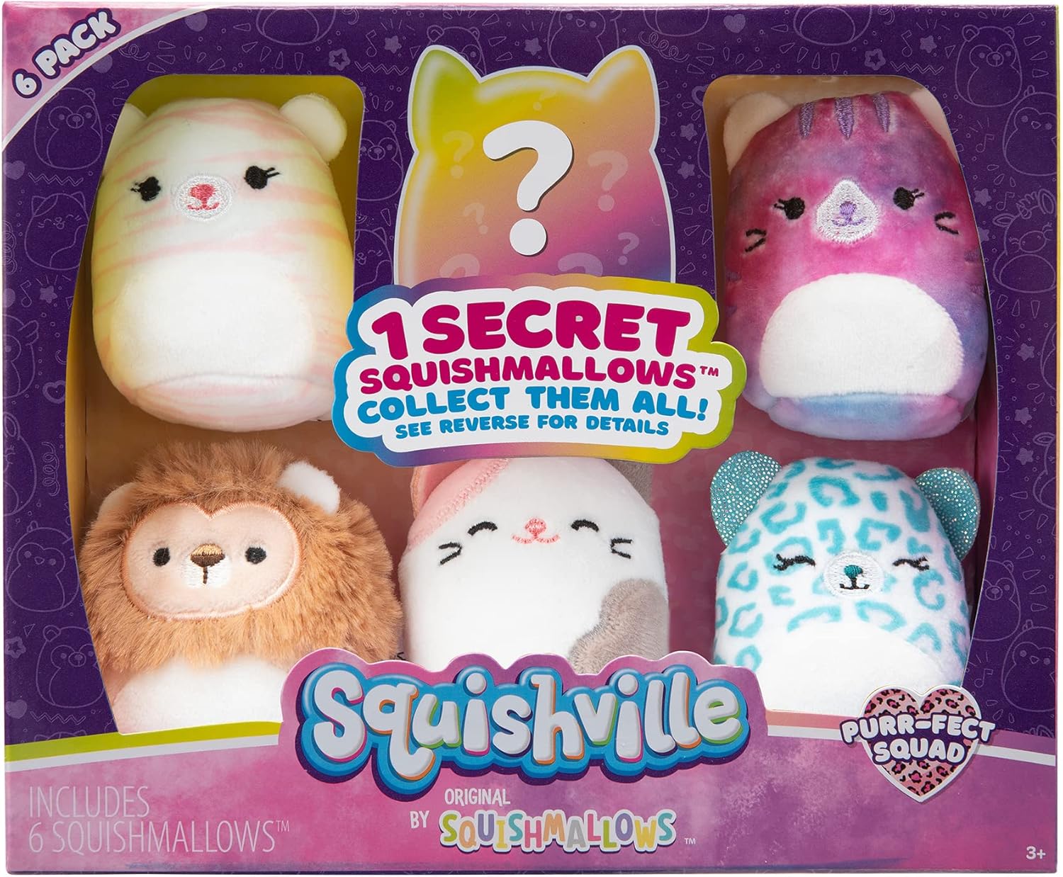 Squishmallows Micromallows Purr-FECT Squad Peluche - Include Eloise, Karina, Ramon, Pooja e Toni