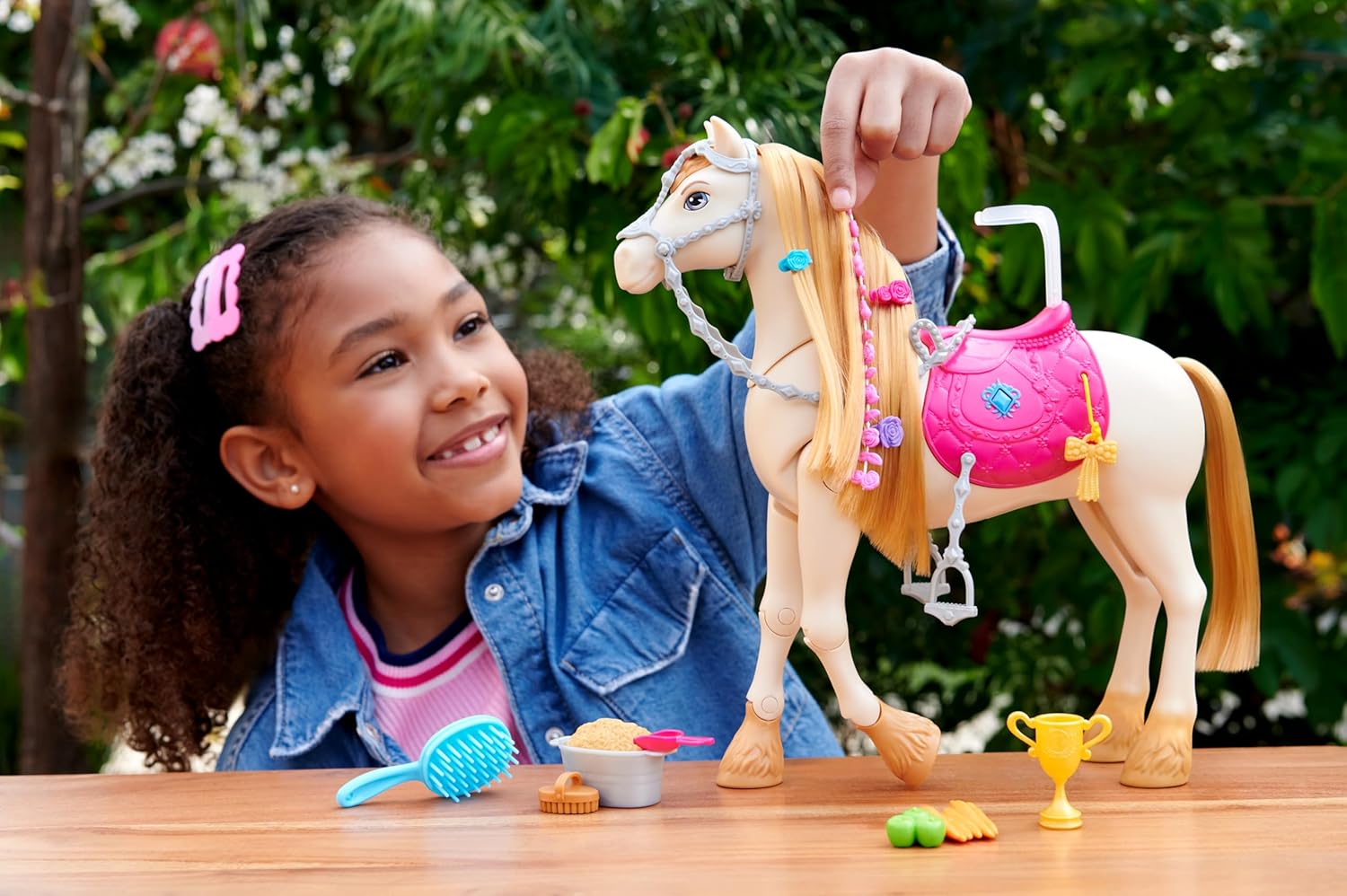 Barbie Cheval interactif avec sons et musique | Inspiré par Barbie Mysteries : La grande poursuite à cheval | 3 ans et plus