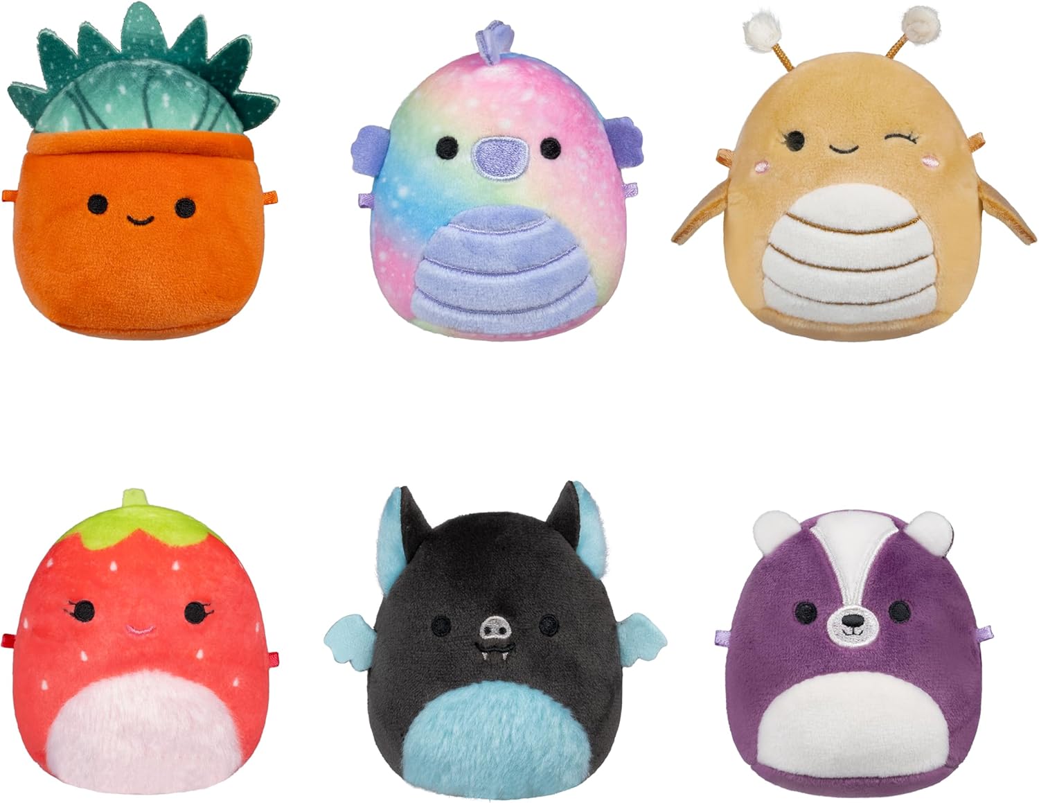 Squishmallows Micromallows Plüsch 6er-Pack (Myrna, Henley, Anjara, Carlos, Joelle, Poplina)