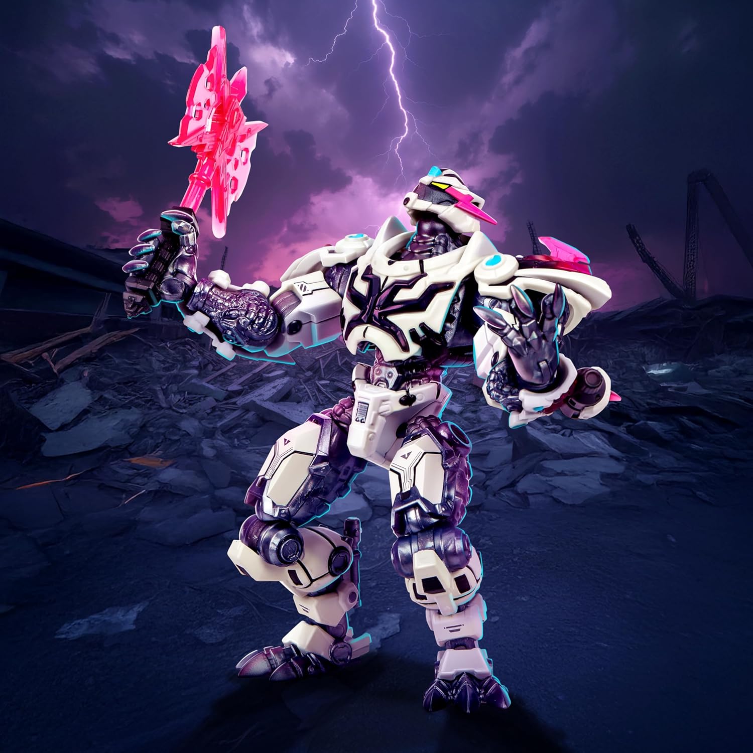 MrBeast Lab – Figura da collezione Tiger Battle Titan della serie Platinum