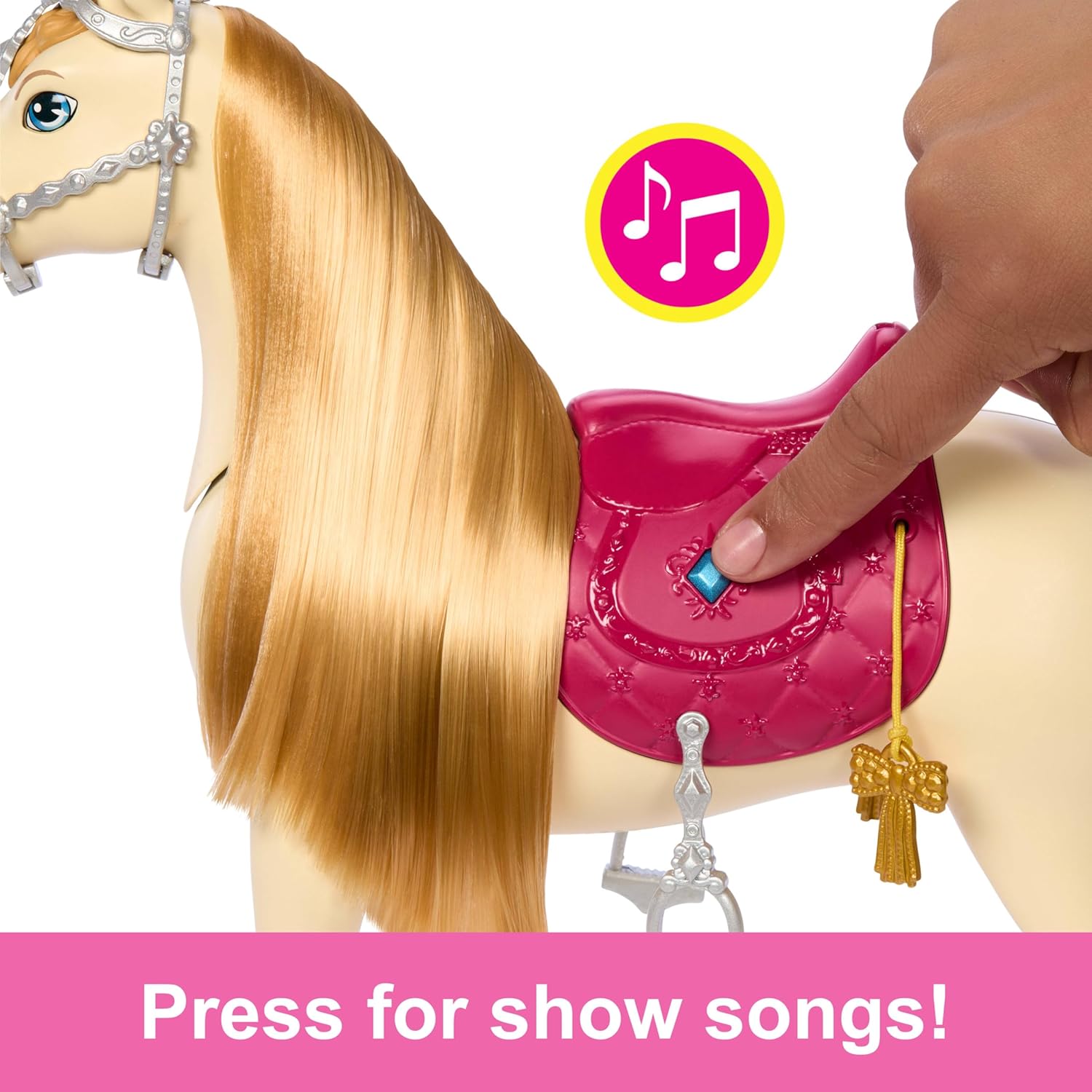Barbie Cheval interactif avec sons et musique | Inspiré par Barbie Mysteries : La grande poursuite à cheval | 3 ans et plus