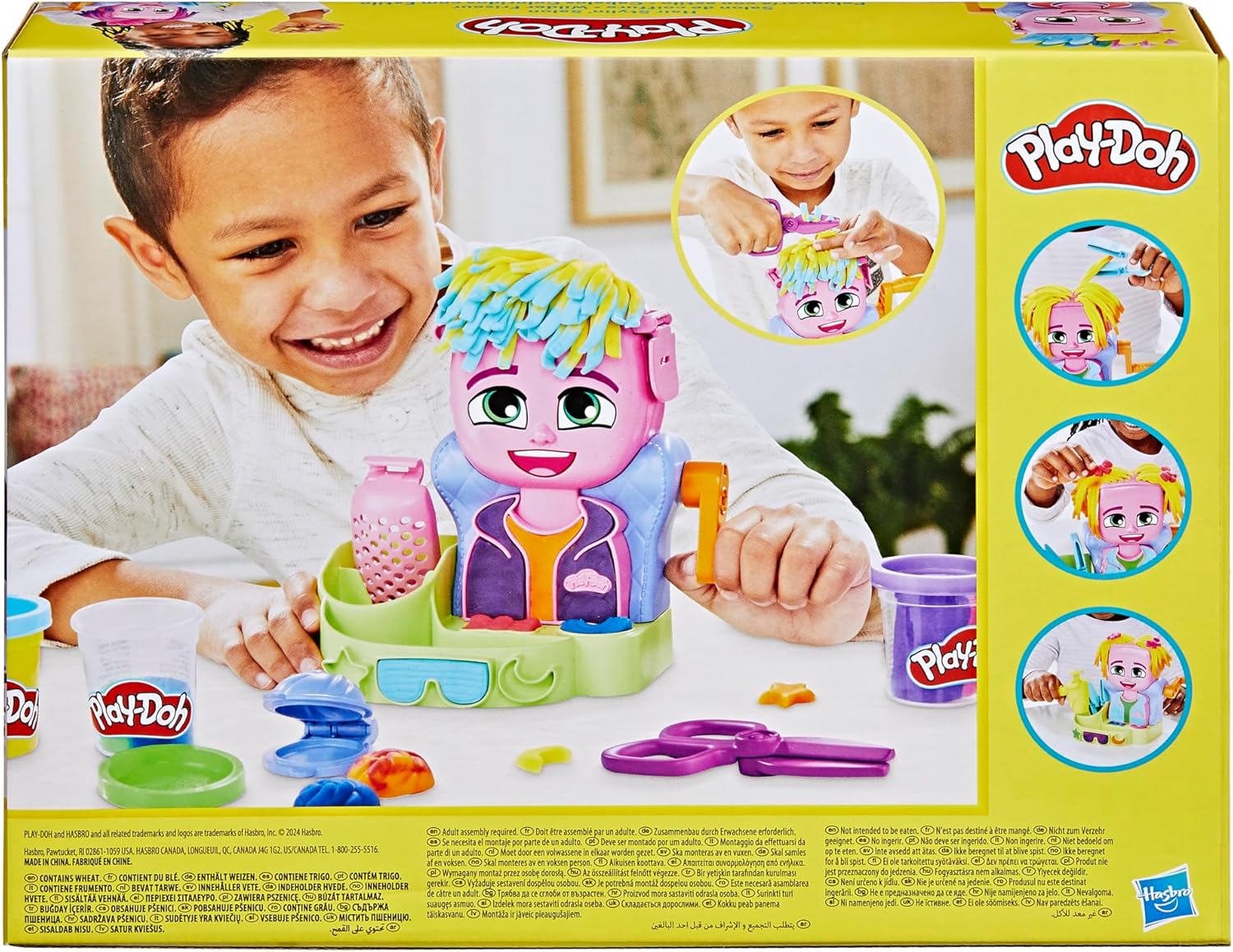 Play-Doh Friseursalon-Spielset | Erstellen Sie verrückte Frisuren mit 6 Play-Doh-Farben | Rollenspiel-Spielzeug für Kinder ab 3 Jahren
