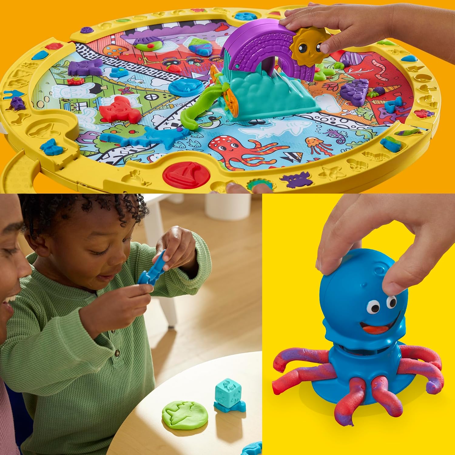 Play-Doh Fold & Go Spielmatten-Starterset | Tragbares Kunst- und Bastelset für Kinder ab 3 Jahren