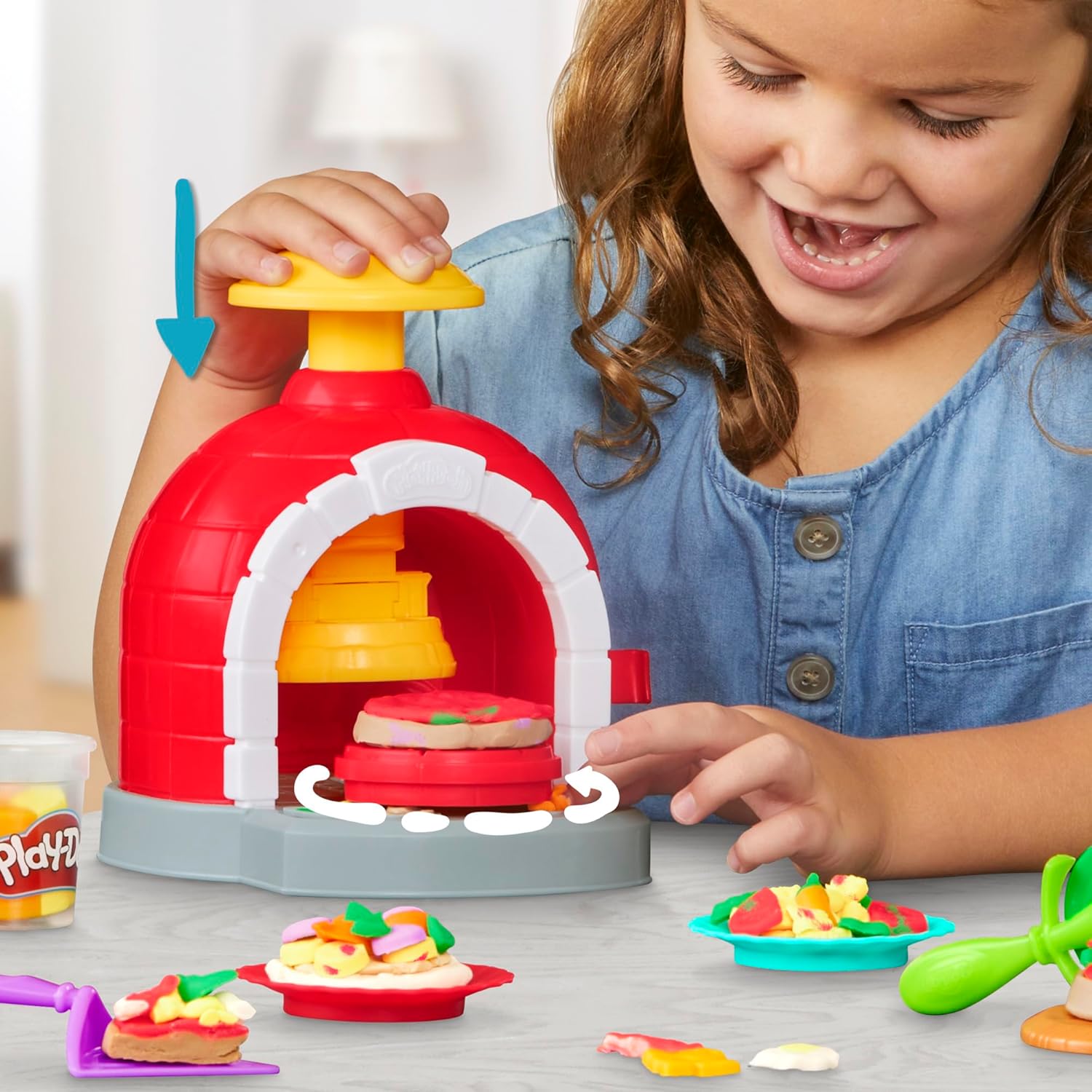 Play-Doh Kitchen Creations Pizzaofen-Spielset | Stellen Sie sich vor, Sie spielen Pizzabäcker | Kunst- und Bastelspielzeug für Kinder ab 3 Jahren