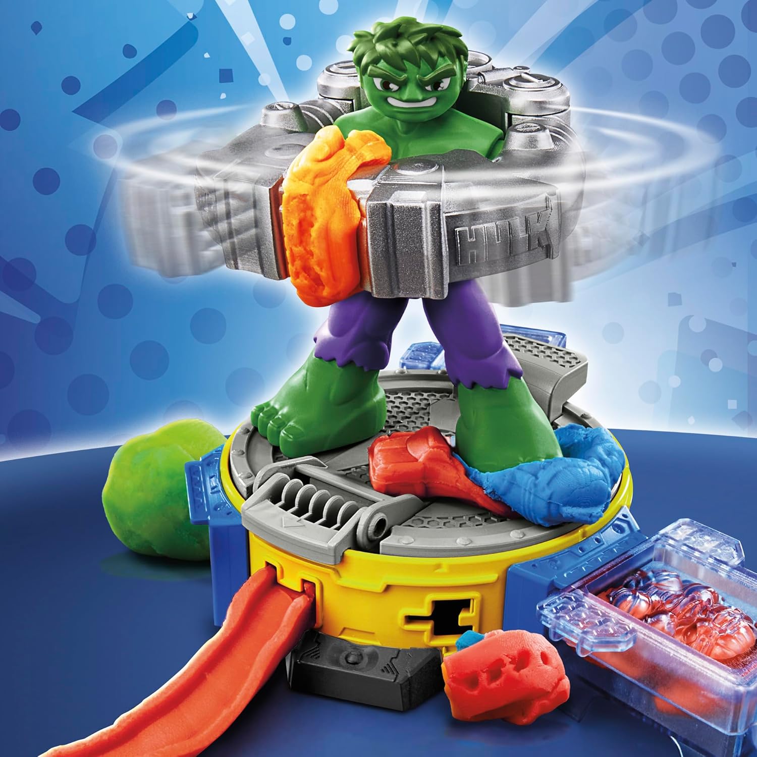 Play-Doh Marvel Hulk Smash & Squish Spielset | Superhelden-Actionfigur und Smash-Tools für Kinder ab 4 Jahren