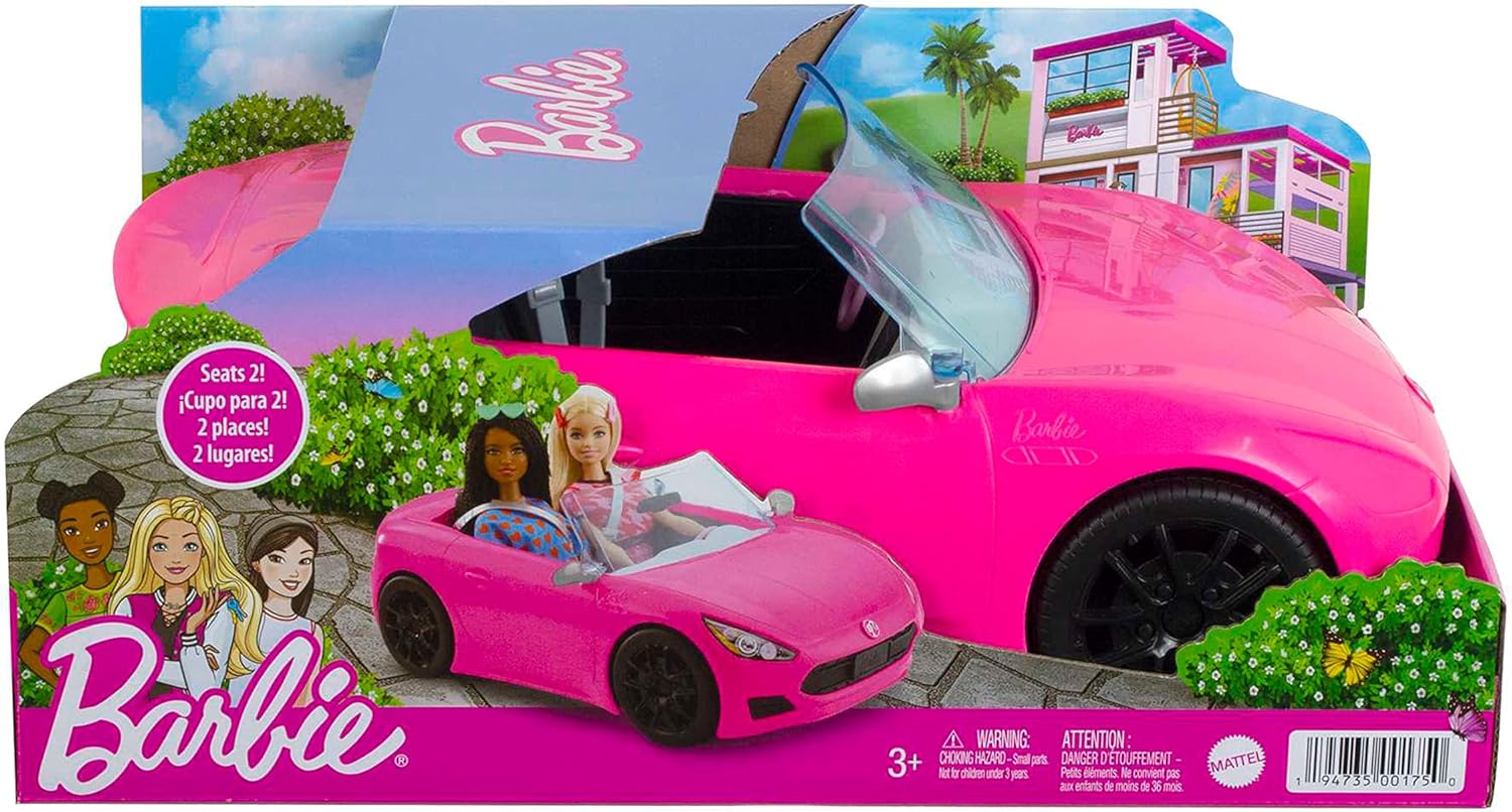 Barbie-DreamHouse XL Dollhouse + Pink Barbie Car