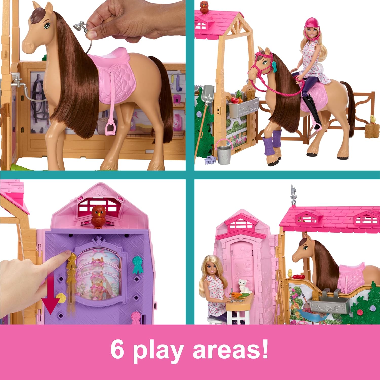 Barbie Stable Playset avec poupée et cheval | Inspiré par Barbie Mysteries : La grande poursuite à cheval | 3 ans et plus