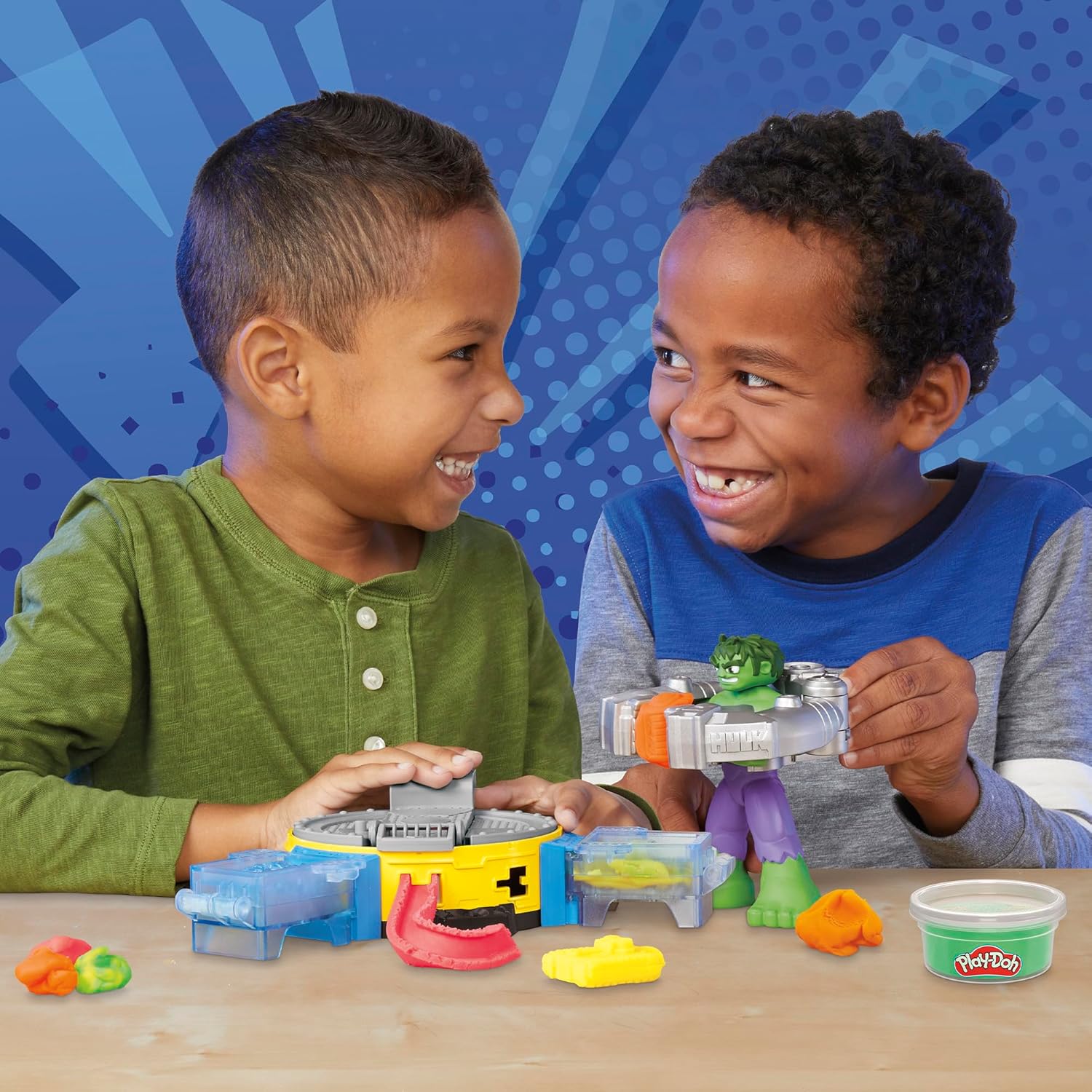 Play-Doh Marvel Hulk Smash & Squish Spielset | Superhelden-Actionfigur und Smash-Tools für Kinder ab 4 Jahren