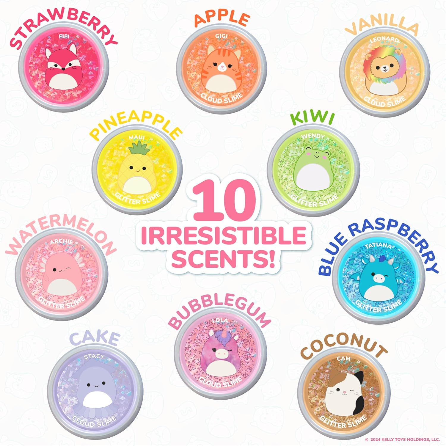 Squishmallows Original Ultimate Slime Mix'Ins 10-Pack