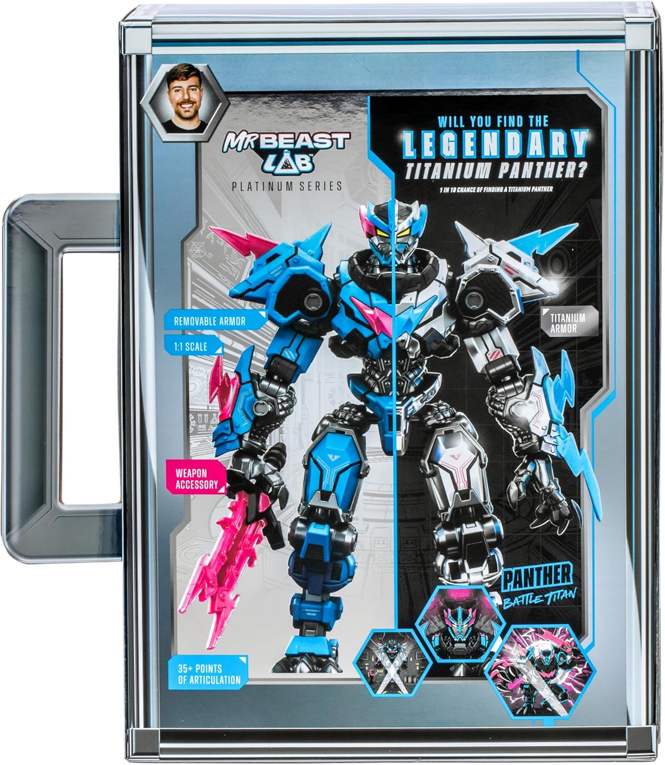 MrBeast Lab – Platinum Series Panther Battle Titan Collector Figure