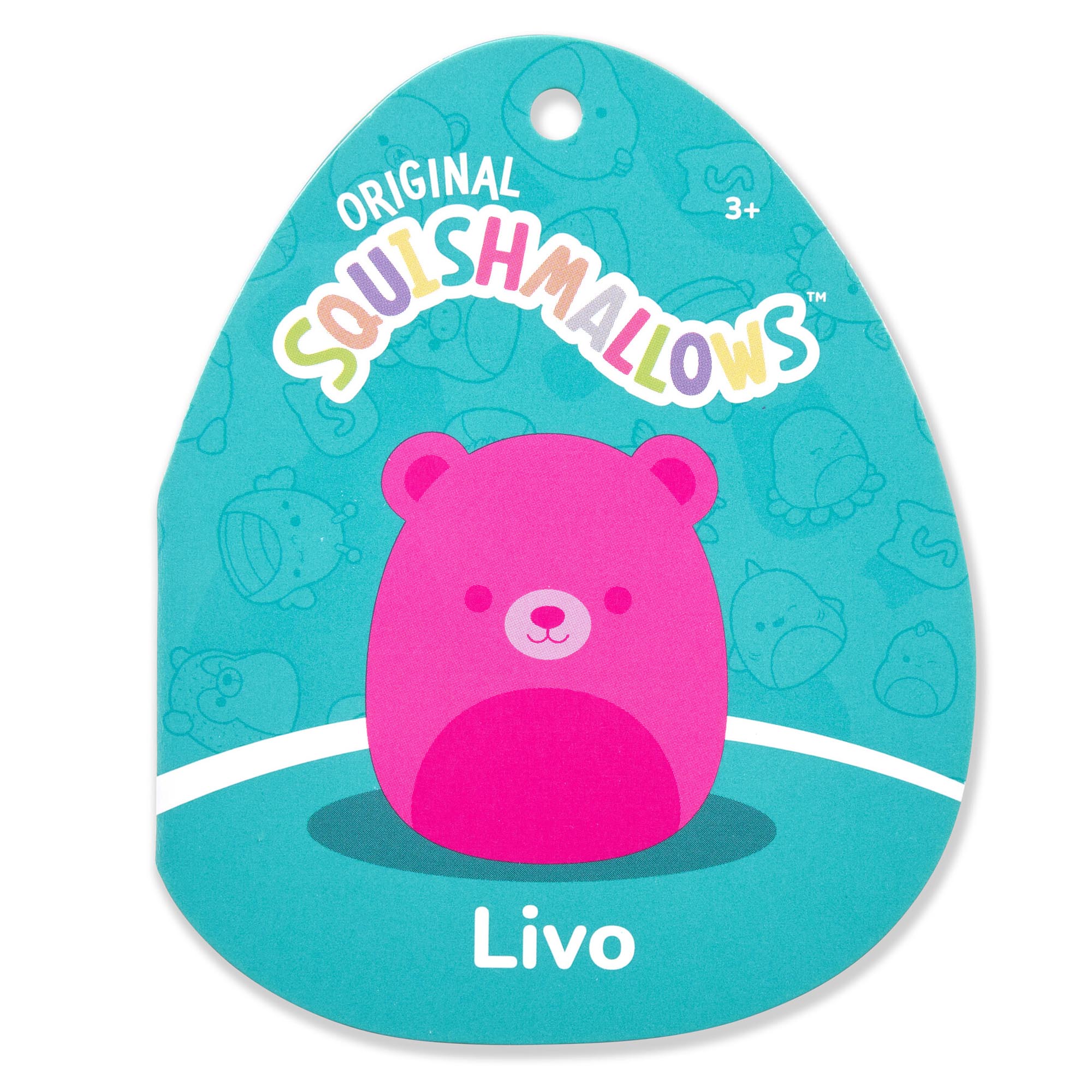 Squishmallows - Livo l'ours rose fluo