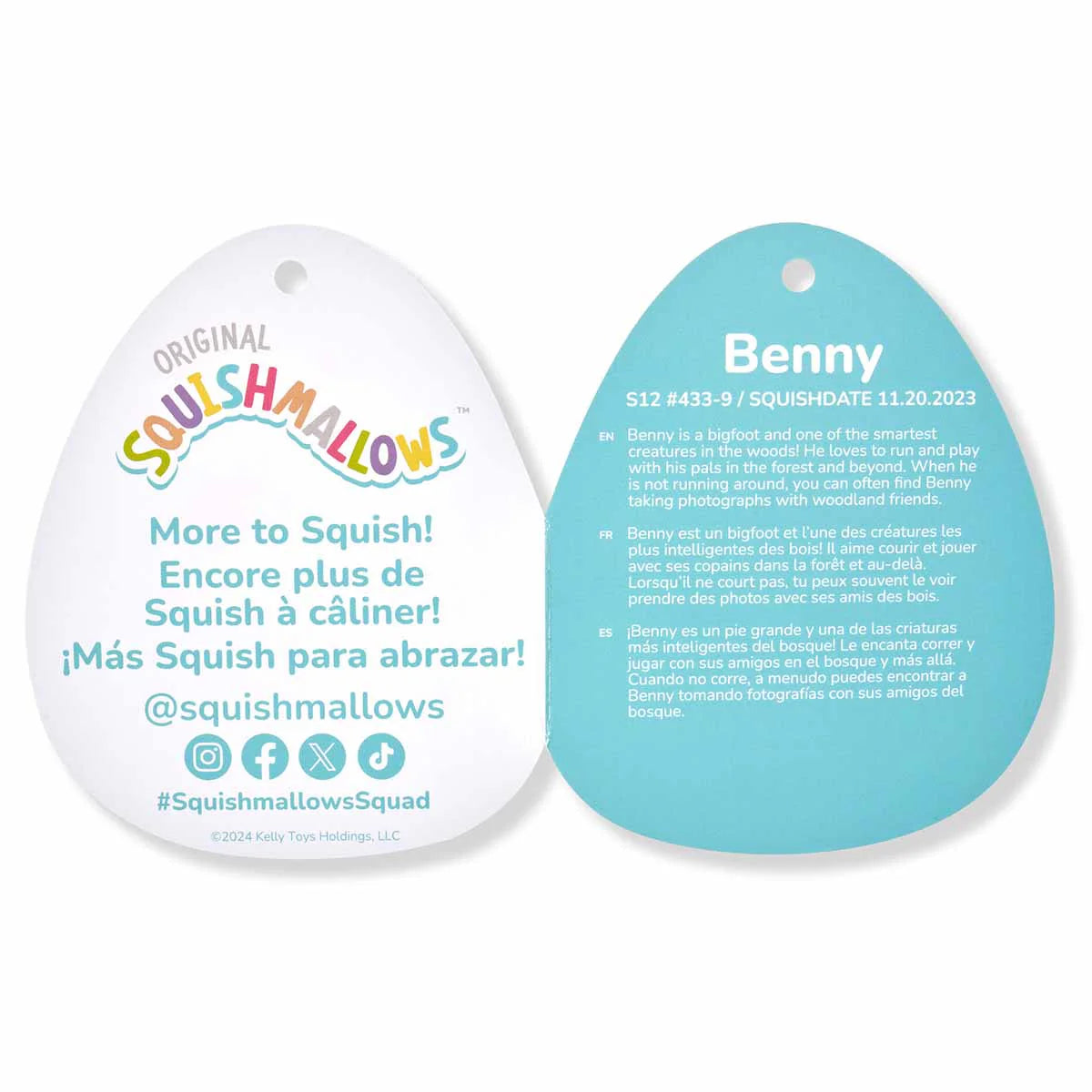 Squishmallows - Benny the Bigfoot With Scarf