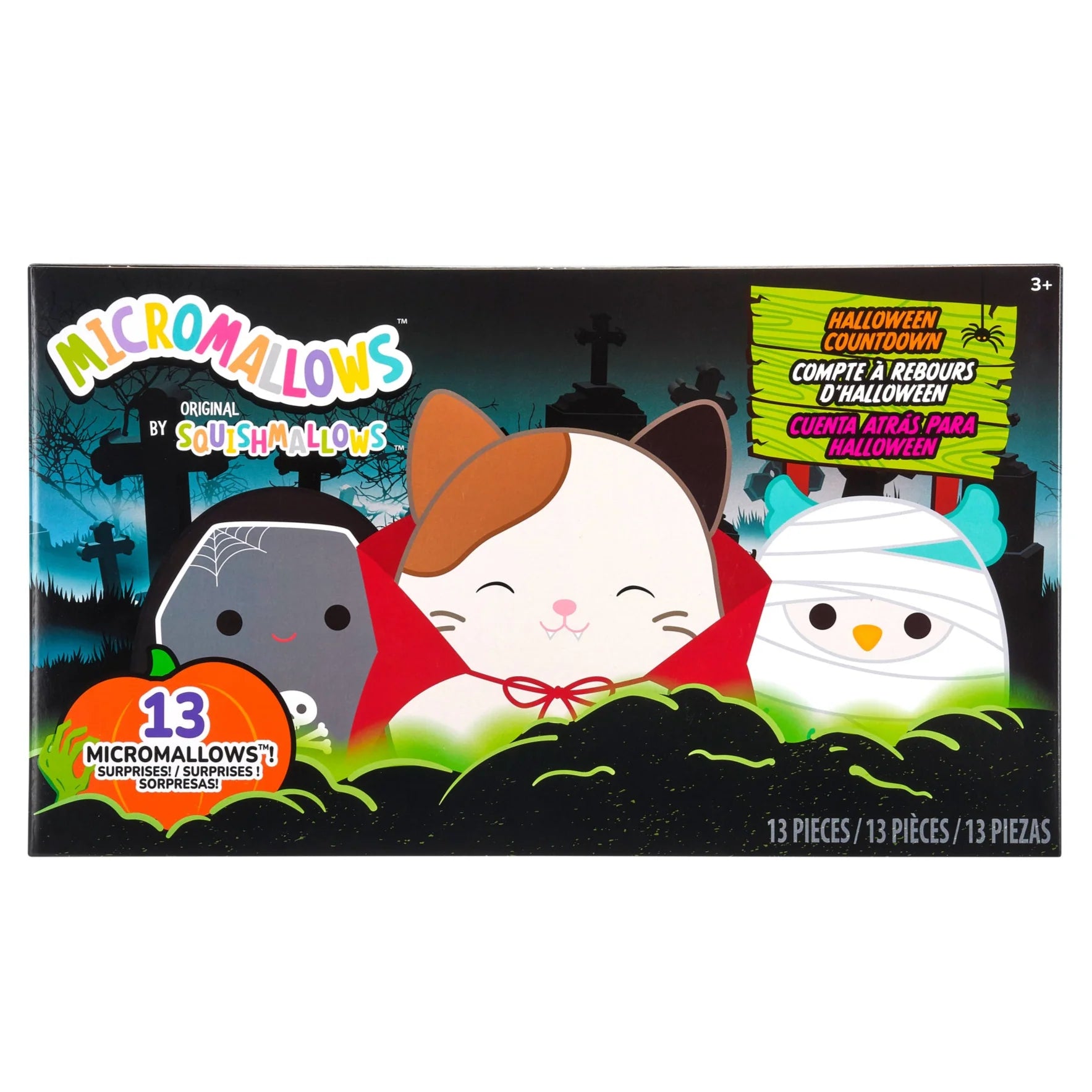 Calendrier de compte à rebours d'Halloween de 13 jours Squishmallows Micromallows