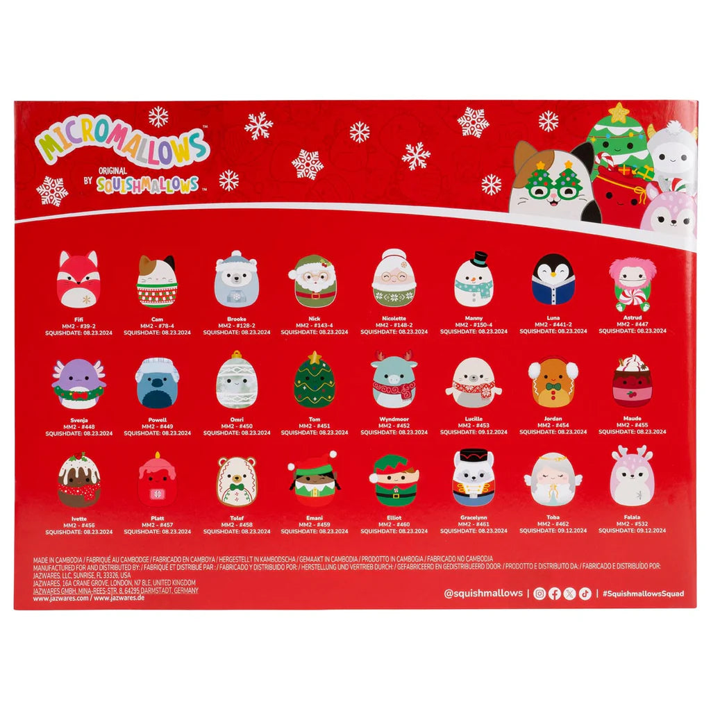 Christmas Micromallows 24-Day Holiday Plush Advent Calendar