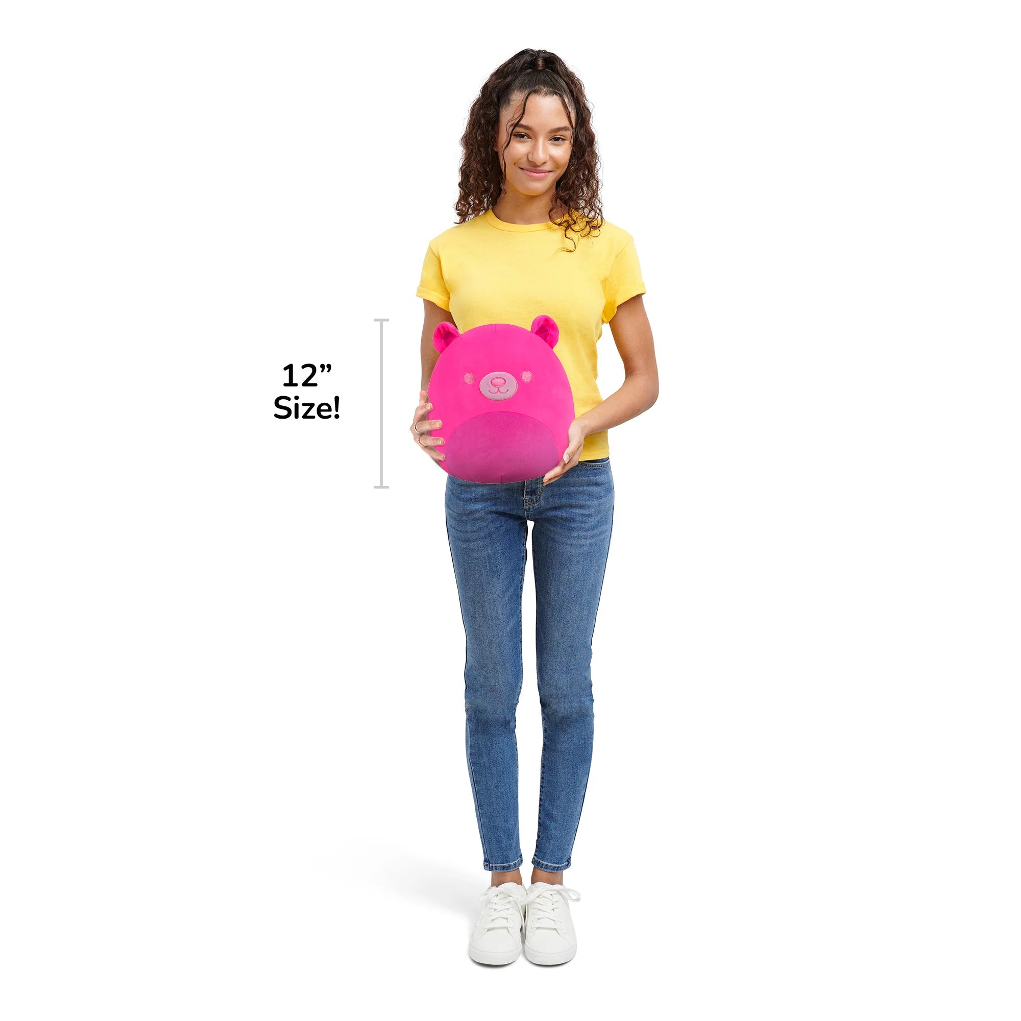 Squishmallows - Livo l'ours rose fluo