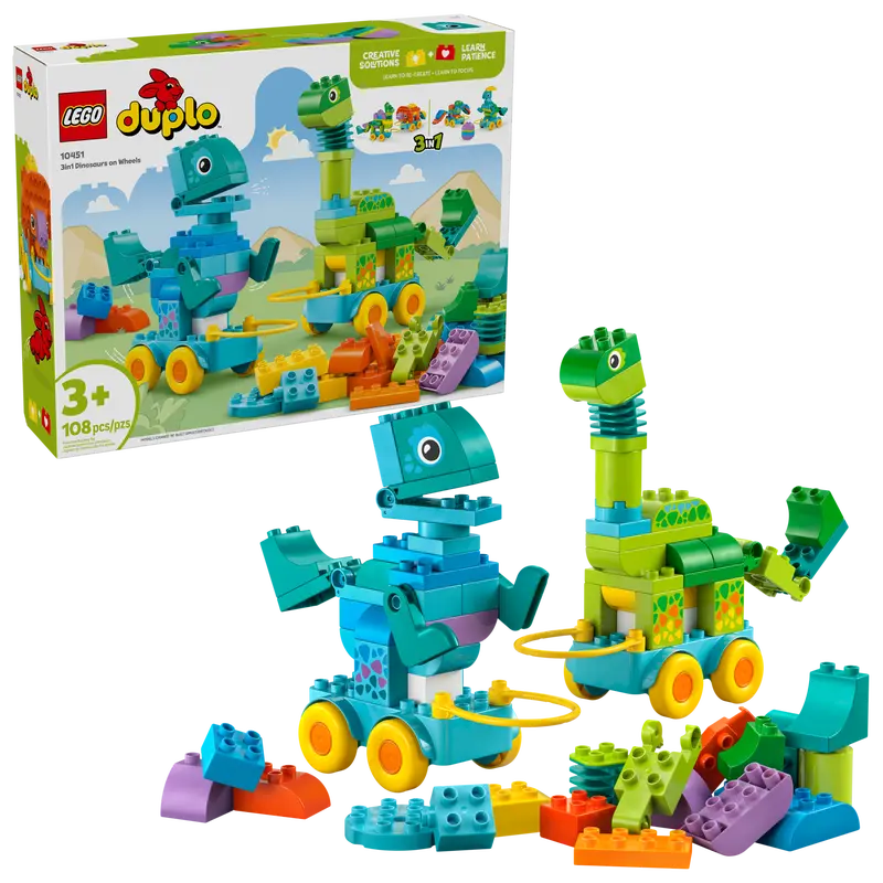 LEGO DUPLO Town 3 in 1 Dinosaurs on Wheels