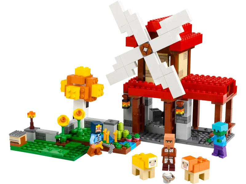 LEGO Minecraft Farm with Windmill