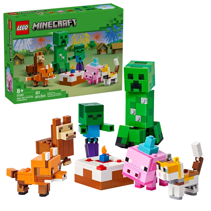 LEGO Minecraft Birthday Celebration Pig