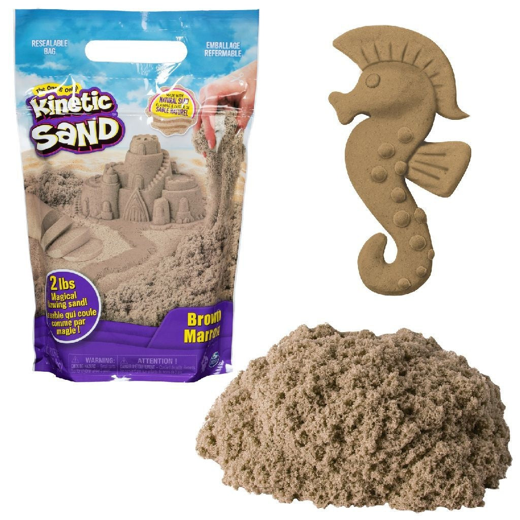 Kinetic Sand, 907 g Brown Play Sand, Resealable Bag