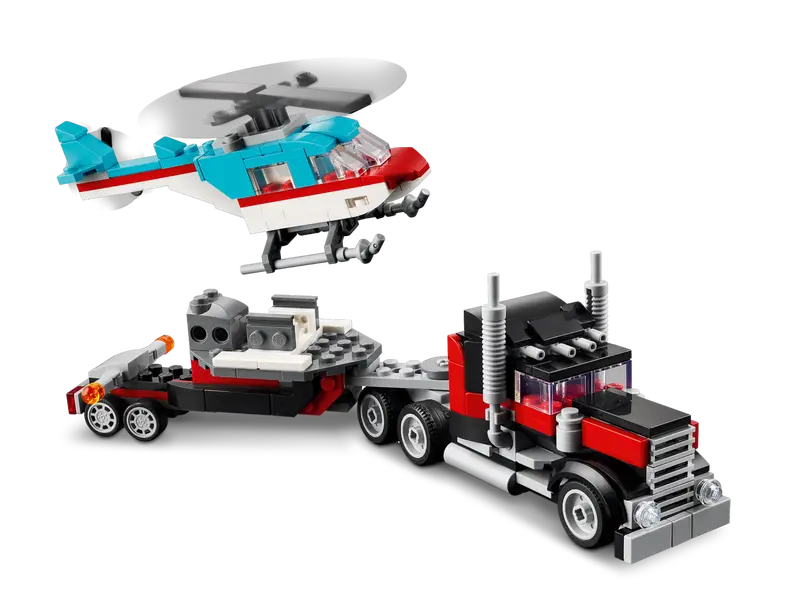 LEGO Creator 3-in-1 Flatbed Truck with Helicopter (31146)