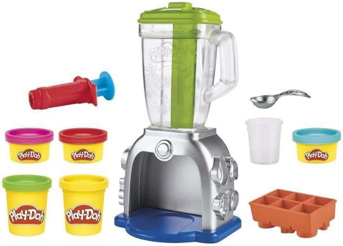 Play-Doh Swirlin' Smoothies Mélangeur de jouets | Ensemble de cuisine de jeu pour enfants avec 5 couleurs | 3 ans et plus