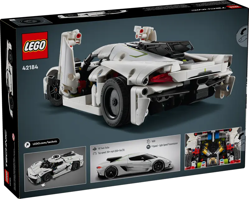 LEGO Technic White Hypercar – Koenigsegg Jesko Absolut (42184)