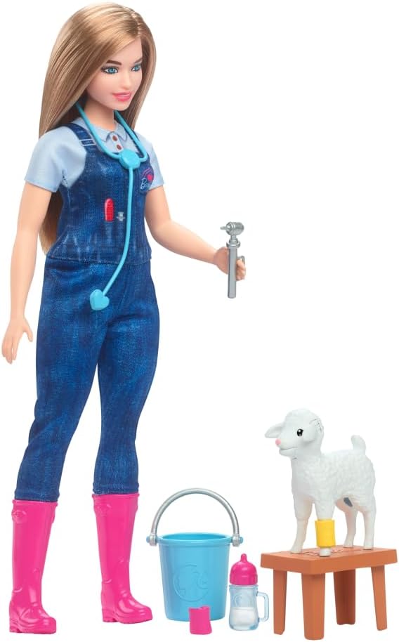 Barbie 65th Anniversary Farm Veterinarian Doll & Accessories Set
