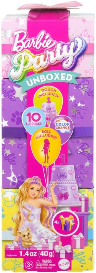 Barbie Party Unboxed Doll – Pet Birthday Series Birthday Bows Set