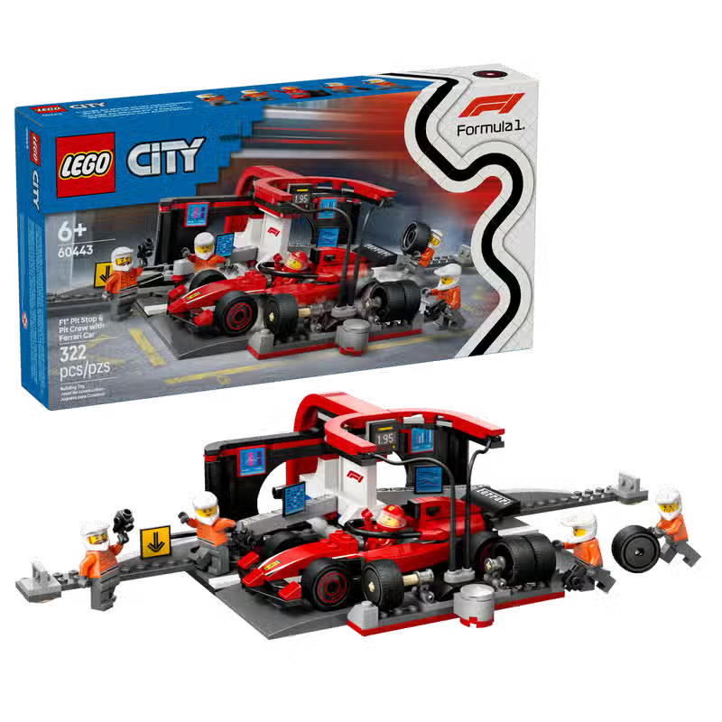 LEGO City F1 Pit Stop and Ferrari Pit Crew (60443)