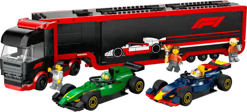 LEGO City F1 Truck with RB20 and AMR24 Cars (60490)